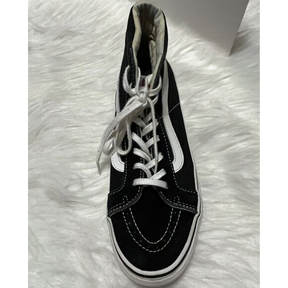 Vans Off The Wall Black White High Top Skateboard Shoes 721277  Women's  Size 10 - Picture 11 of 16